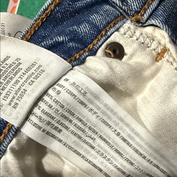 Abercrombie & Fitch Distressed Blue High Rise Jeans - Picture 8 of 8